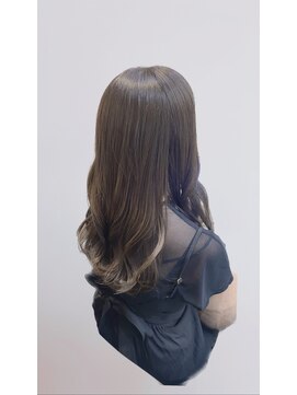 ヘアープロデュース ラピセット 松山(Lapset) 20代30代大人かわいいモカグレージュナチュラルロングヘアー美肌