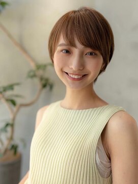 ケアリー 調布(Carelly) 大人かわいい前髪セシルカットココアブラウンフリンジウェーブ