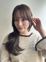 ロングレイヤー 小顔カット 2wayバング 韓国へア 髪質改善