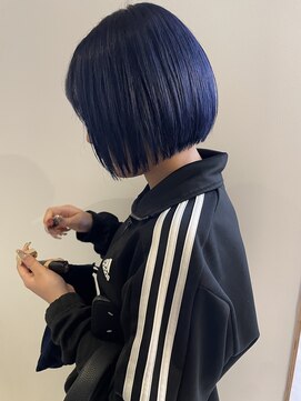 ベンジー 薬院大通店(benji) ミニボブ/ボブ/ブルーカラー