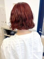 セイドット フクオカ(Say.FUKUOKA)&nbsp;Say.岩井　パーマボブ×オレンジカラー×ニュアンスヘア