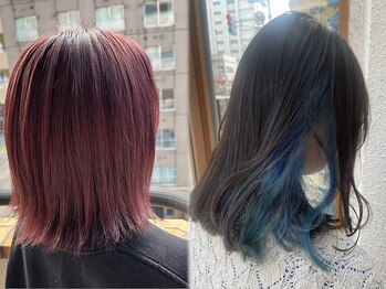 Dua ブリーチ&ダブルカラー 髪質改善 ハイライト インナーカラー 白髪ぼかし リタッチ