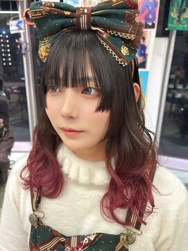 トーキョー オタクヘアー(TOKYO OTAKU HAIR) ウルフカット インナーカラー ケアブリーチ 推しカラー