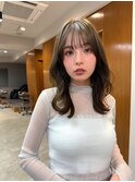 ブルーカラー_ワインレッド_お団子ヘア