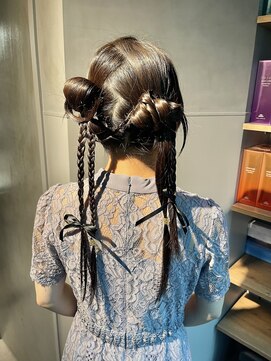 シャルムバイケンジ(Charm.by KENJE) 【カチモリ/ツインお団子】結婚式/銀座/ヘアセット/アレンジ