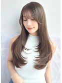 韓国ハイレイヤー×オリーブグレージュ