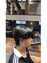 メンズヘアースパイス ユメサキ(Men's Hair SPICE -yumesaki-) センターパートウルフ×曲がる縮毛矯正