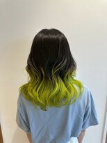 アース 酒田店(HAIR&MAKE EARTH)&nbsp;ライムグリーン×グラデーションカラー