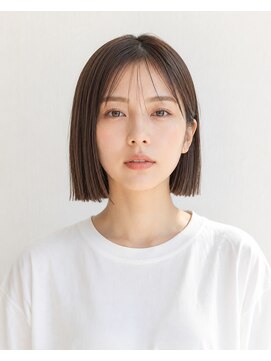 モリワキ 宮之阪店 透け感ストレートボブ×チョコレートベージュ