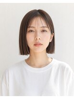 モリワキ 宮之阪店 透け感ストレートボブ×チョコレートベージュ