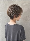 (ICY土屋)ショートヘアショートボブナチュラルハイライト