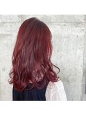 mowen 南堀江　カシスレッド×波巻きウェーブ×トレンドスタイル