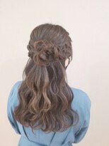 ヘアセットサロン ミント(Hair set salon MINT)&nbsp;編み込み×お花ハーフアップ
