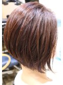 ブラウンアッシュ☆前下がりショートボブ