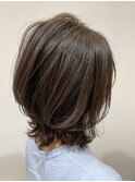 20代30代40代【丸みウルフレイヤー】ナチュラルハイライト
