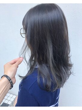 モルニ(MORNI) ダークカラー_マロンベージュ Aラインボブ かきあげ