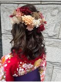 【MICHI refre店　佐藤彩】袴ハーフアップ
