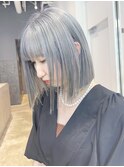 ライトグレー_斜めバンググレージュカラー_ba409042