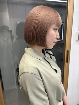 ニカ(NICA) 【NICA】ボブ切りっぱなしボブピンクベージュミルクティー /緒方