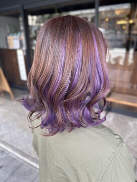 カフェアンドヘアサロン リバーブ(cafe&hair salon re:verb) インナーパープル