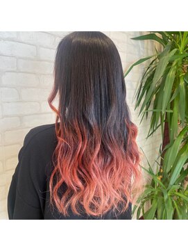 ビス リアン 川口店(Vis lien) グラデーションカラー／コーラルレッド／コーラル