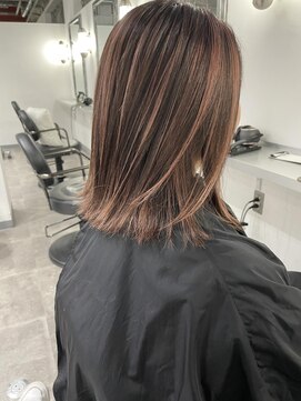 ホリー(HOLLY) コントラストハイライト×オレンジベージュ