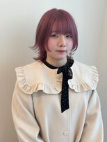 ギグスダブル 栄久屋大通店(gigs double)&nbsp;デザインカット/ショートレイヤー/ピンクカラー