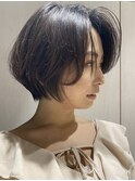 aRietta銀座2*30代OLに人気◆ライトベージュ×クールボブ/小顔