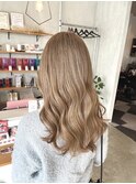 20代30代大人可愛いダブルカラー透明感ベージュカラー