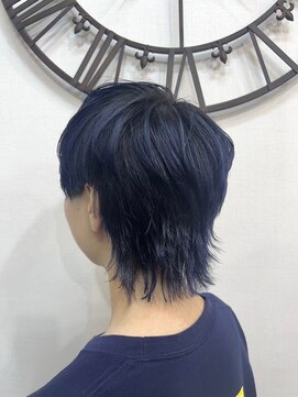 インパークス 町屋店(hair stage INPARKS) ショートマッシュウルフ×ブルーパープル