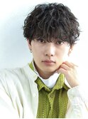波巻きパーマメンズツイストスパイラルパーマツーブロック
