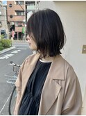 ボブ/切りっぱなし/レイヤーカット/オリーブベージュ/2