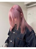 ブロンドに落ちるペールピンクベージュケアブリーチ