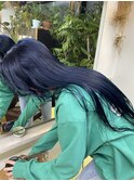 スーパーロングのネイビーカラー