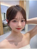 大人可愛い顔まわり前髪似合わせ小顔サイドバング銀座