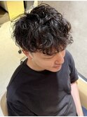 波打ちパーマ 波巻きツイストスパイラル ショート ゆるめパーマ