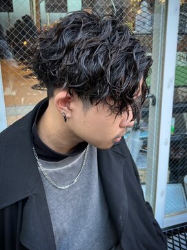 ビンゴ 高松店(BINGO) 1409黒髪フェザーパーマセンターパートツイストスパイラルパーマ