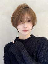 ロンドエニカ 大宮(Lond enika)&nbsp;黒髪カタログ/ショート/オリーブグレー/小顔に見せるヘア☆188