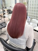 サンク 原宿 表参道(cinq) 原宿ピンクベージュレイヤーカットケアブリーチミルクティー前髪