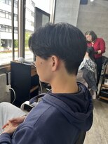 ソイクフ 高田馬場店(SOY-KUFU) フェザーパーマセンターパートツーブロックフェザーショート