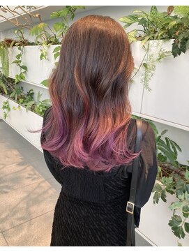 オーセンヘア(AUTHEN.HAIR) (mutsumi.)パープルピンク*グラデーション