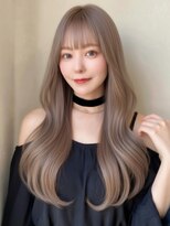 スターズレイ 本川越(STARS ray) ハイトーンカラー ブリーチ ミルクティーベージュ 前髪 艶髪