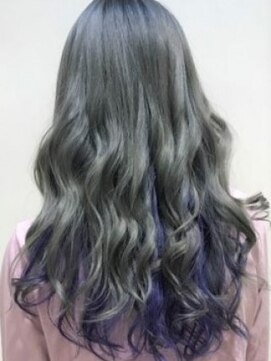 アズール 草加(azule) ロングヘアのインナーカラーバイオレット[草加美容室]