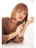 王道ボブスタイル×ツヤサラストレート