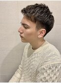 ショートレイヤーツーブロップかき上げスタイル<理容室>