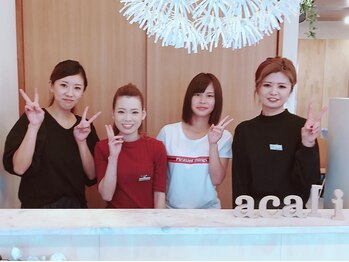 アカリ(acali)の写真/女性スタッフの多い元気で明るいsalon…*男女でブースが分かれているから、それぞれゆったり過ごせる◎