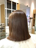 コークス 原宿 表参道(COKETH)&nbsp;外ハネミディアムボブの縮毛矯正&オージュア