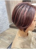 大人ショートメリハリpink