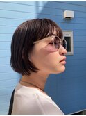 大人可愛い20代30代40代前下がりショートボブ丸みショート◎