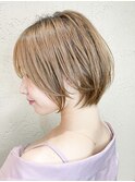 顔まわりレイヤー マッシュボブ 似合わせカット 大場猛